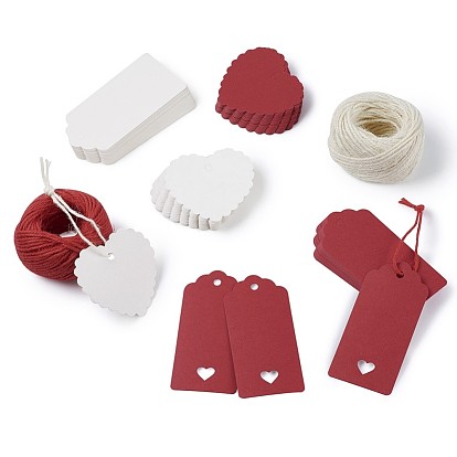 Bijoux bricolage, faire des signets, papier kraft et ficelle de jute, pour affichage de bijoux et étiquettes de prix