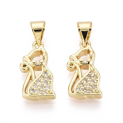 Латунные микро проложить кубического циркония подвески, лиса прелести