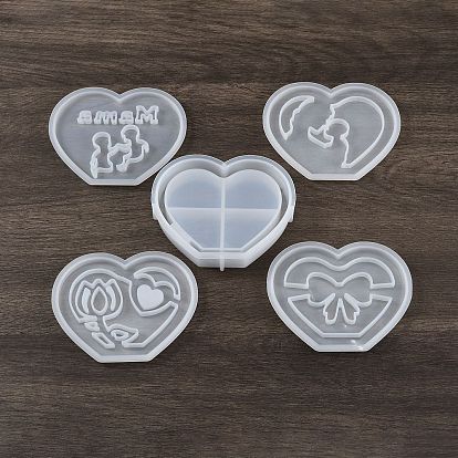 Силиконовые формы ко дню матери своими руками, для уф-смолы, изготовление изделий из эпоксидной смолы, сердце