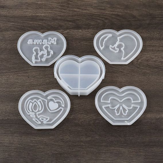 Силиконовые формы ко дню матери своими руками, для уф-смолы, изготовление изделий из эпоксидной смолы, сердце