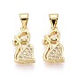 Латунные микро проложить кубического циркония подвески, лиса прелести
