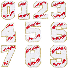 1 Сумка с спортивной тематикой 0~9 Вышитые нашивки на ткань (приклеиваемые утюгом/пришиваемые), аксессуары для костюма, аппликация