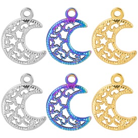 Oil Pressure Stainless Steel Moon Star Personality Simple Necklace Female Niche Clavicle Chain Hanging