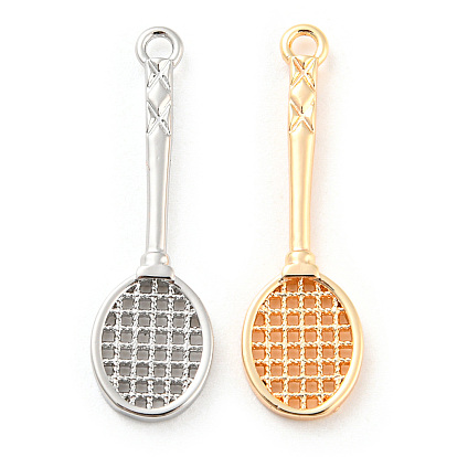 Латунные подвески, без кадмия, без никеля и без свинца, ракетка очарование