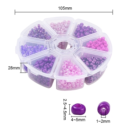 China Factory 8 Style 6/0 Glass Round Seed Beads, Baking Paint & Ceylon &  Transparent Inside Colours Round Hole Beads, Small Craft Beads, for DIY  Jewelry Making 4~5x2.5~4.5mm, Hole: 1~2mm, about 880~1120pcs/box