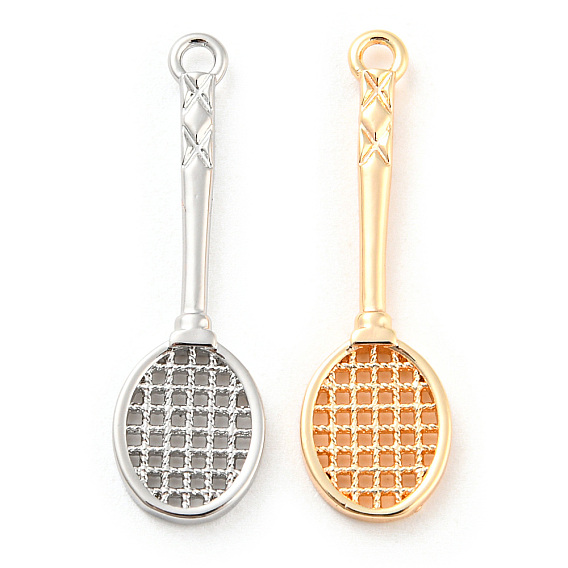 Латунные подвески, без кадмия, без никеля и без свинца, ракетка очарование