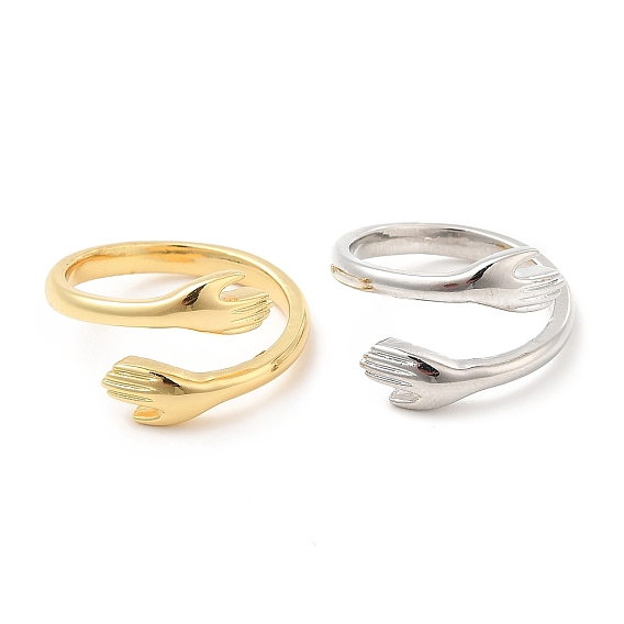 Латунное покрытие для стойки, открытое манжетное кольцо для женщин, без кадмия и без свинца