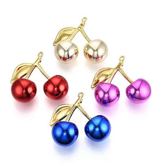 Большие подвески из акрила и сплава, вишня