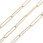 304 Stainless Steel Paperclip Chains, Unwelded, with Spool