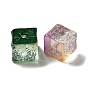 Transparent Glass Beads, Gradient Color, Square