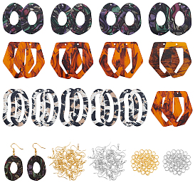 Olycraft Charm Dangle Earring Making Kit for Girl Women, Including Acrylic Pendants, Brass Earring Hooks & Jump Rings