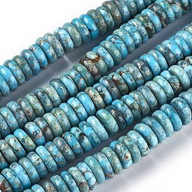 Natural Imperial Jasper Beads Strands, Heishi Beads, Flat Round/Disc