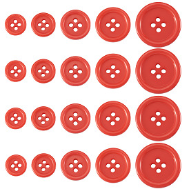 4 кнопки отверстия смолы, плоско-круглые