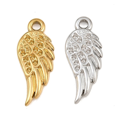 304 Stainless Steel Pendant Rhinestone Settings, Wing Charms