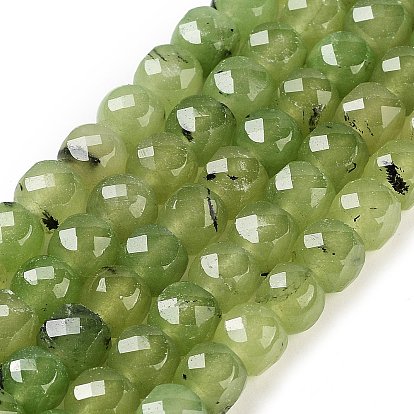 Природные пренит нитей бисера, граненые, кубические