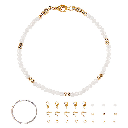 Изготовление браслетов, с гранеными круглыми бусинами из натурального радужного лунного камня, покрытие стойки и вакуумное покрытие PVD латунные круглые шариковые распорки и латунные карабины, без свинца и без кадмия