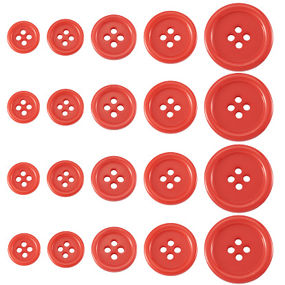 4 кнопки отверстия смолы, плоско-круглые