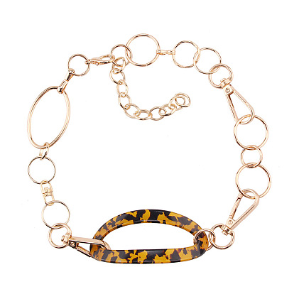 Leopard Print Metal Buckle Necklace - Bold and Trendy Statement Jewelry