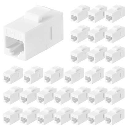 Пластиковый штекер 6 RJ45 линейный соединитель Keystone Jack, Разъем Ethernet-удлинителя для удлинения сетевого кабеля