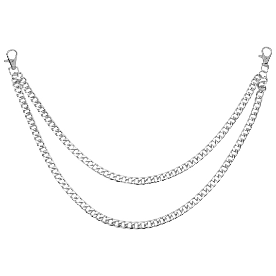 Ремни из сплава с двойной цепью для брюк, с поворотными застежками сплава