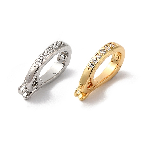 Латунные микропаве прозрачные кубические циркониевые усилители укороченные кулоны, навесные поручительства, без кадмия, без никеля и без свинца, с петлей