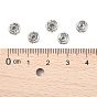 Disc 316 Surgical Stainless Steel Spacer Beads, for Jewelry Craft Making Findings, with Rhinestone, 6x3mm, Hole: 1mm