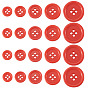 4-Hole Resin Buttons, Flat Round