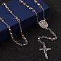 Кросс распятие 304 из нержавеющей стали четки бусы, на Пасху, 23.6 дюйм (60 см)