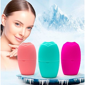 Rodillo de cara de hielo reutilizable de silicona, soporte de hielo para masaje facial, para reducir los poros reducir las arrugas suministros de belleza
