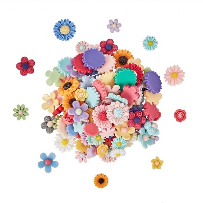 Resin Cabochons, Flower Theme