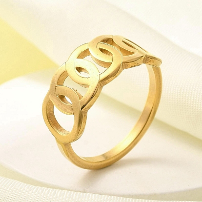 Полое кольцо 304 перстень из нержавеющей стали для женщин, ионное покрытие (ip)