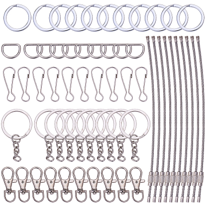 DIY Making, Iron/Alloy/Stainless Steel Keychain Ring and Clasps