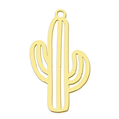 201 подвески из нержавеющей стали, лазерная резка, кактус