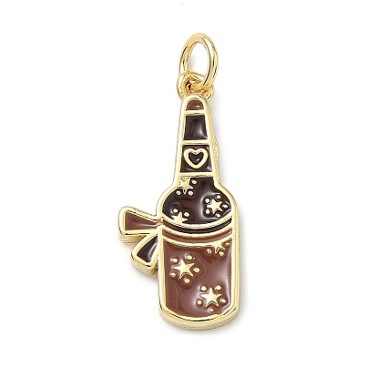 Латунные подвески, амулеты бутылка, с эмалью, без кадмия и без свинца, стойки покрытие, долговечный, с целью перехода в кольце