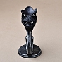 Cat Head Gothic Style Resin Crystal Ball Holders, Crystal Sphere Display Stand, Home Tabletop Decorations