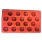 Silicone Baking Molds Trays, with 18 Waffle-shaped Cavities, Reusable Bakeware Maker, for Fondant Chocolate Candy Making