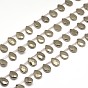 Teardrop Natural Pyrite Beads Strands, Top Drilled Beads, Faceted