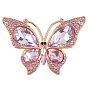 1кабошоны из поликарбонатного сплава со стразами, бабочка, золотой свет