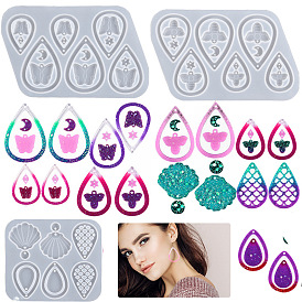 DIY Silicone Pendant Molds, Decoration Making, Resin Casting Molds, For UV Resin, Epoxy Resin, White, Fondant Molds