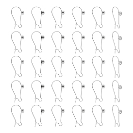 30шт. 304 фурнитура для сережек-колец из нержавеющей стали, провода почек, с четким кубического циркония