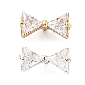 Латунные микро проложить кубического циркония бусы, без кадмия, без никеля и без свинца, бантом