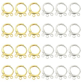 20шт. 2 цветная латунная фурнитура для серег с защелкой, с петлями