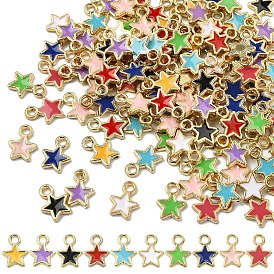 150 шт. подвески-звездочки из экологически чистого сплава с эмалью