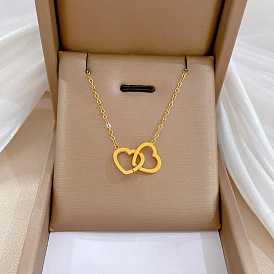 Minimalist Gold Necklace for Women - Lock Collarbone Chain, Heart-shaped Design