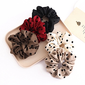 Ткань ленты для волос, резинки для волос для женщин девочек, полька точка рисунок