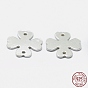 925 Sterling Silver Links, Clover, with S925 Stamp