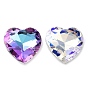 Стеклянные стразы кабошоны, задние и задние, граненые, сердце