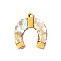 304 Подвески из нержавеющей стали и ракушек, подкова очарование, реальный 18 k позолоченный, ионное покрытие (ip), долговечный
