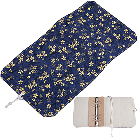 Couverture de classeur à anneaux en tissu à motif sakura, couverture de cahier à feuilles mobiles