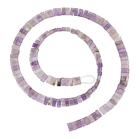 1 нити натуральных аметистовых бусин нити, 2-луночное, прямоугольные